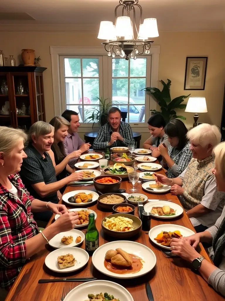 A group of women smiling as they sample homemade desserts during a baking class, with the cozy interior of Your Ideal Mountain Retreat on Blue Ridge in the background.